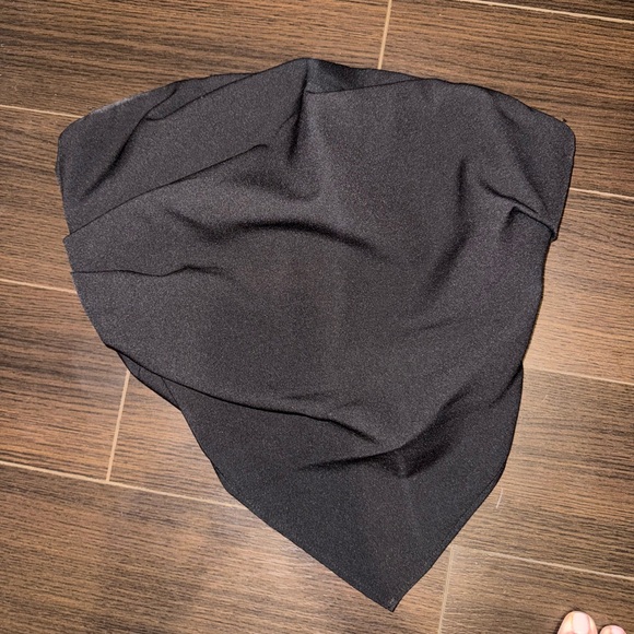 ZARA Black Strapless Cropped Top, Medium - Picture 3 of 6